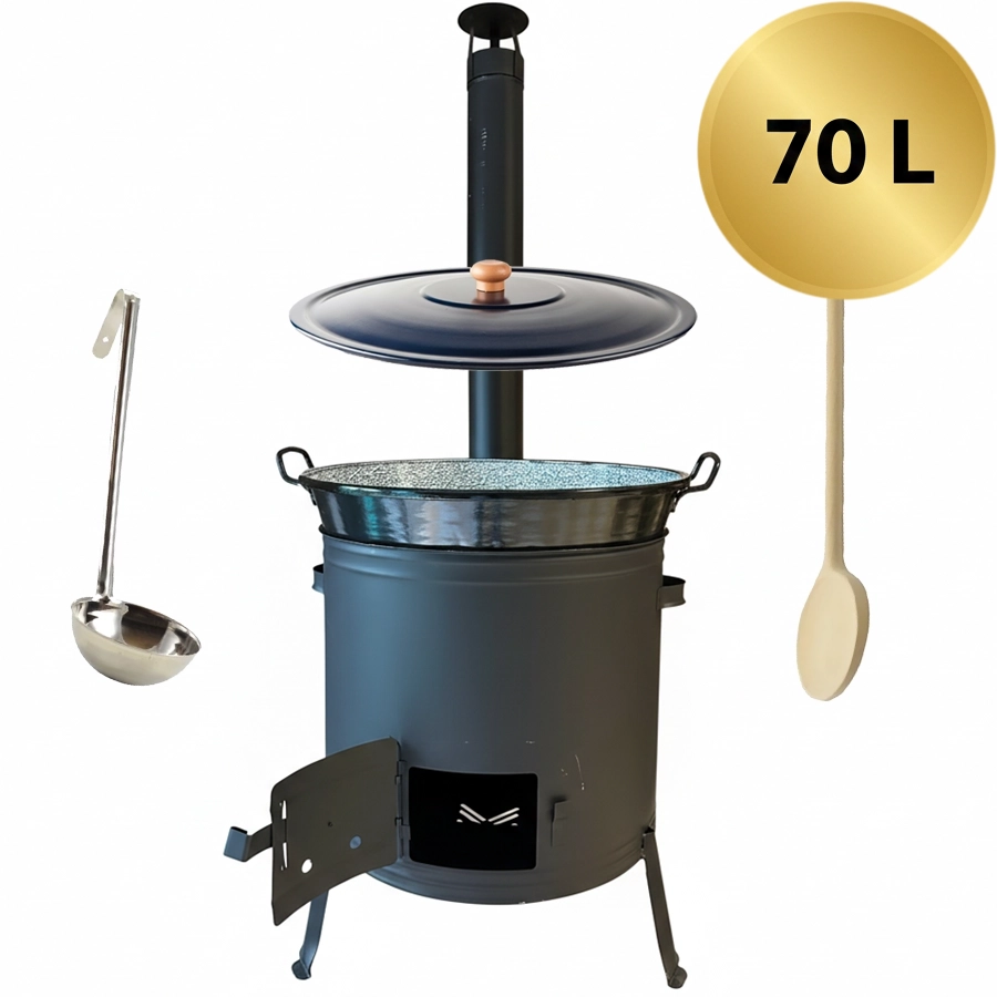 Súprava na zabíjačku 70 L s kotlinou a dymovodom